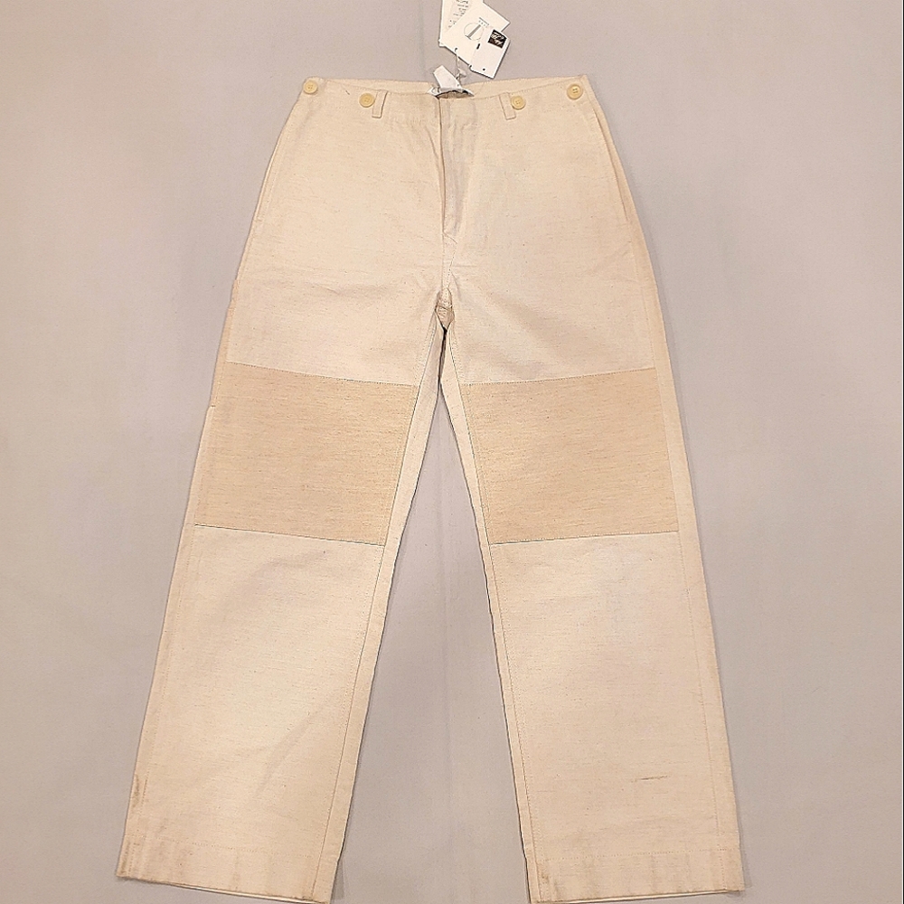 NWT$895 TRE Natalie Ratabesi Missy Two Tone Linen Cotton Trousers Wide Leg Pants - Picture 9 of 16